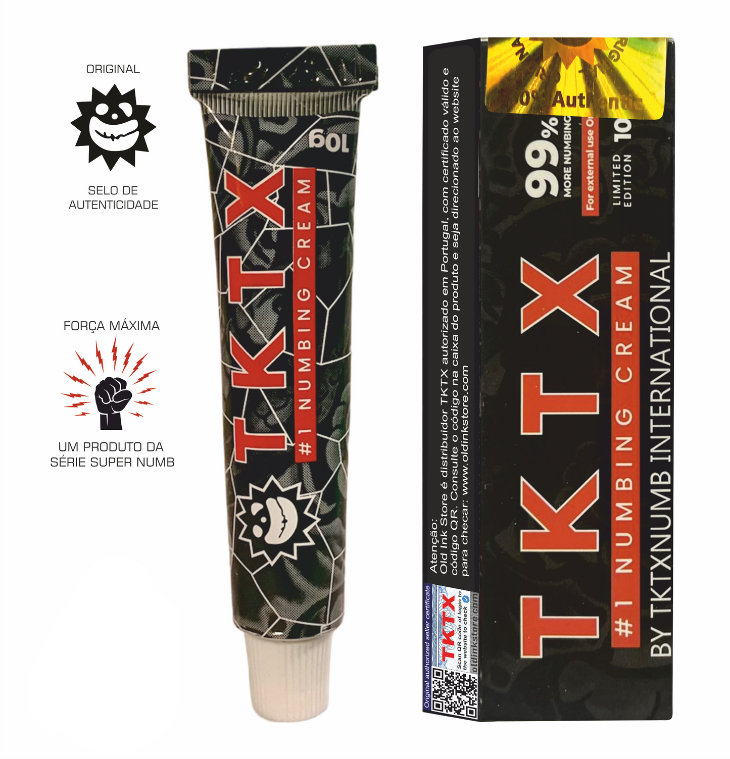 Pomada Anestésica TKTX Preta 99% - Grande durabilidade